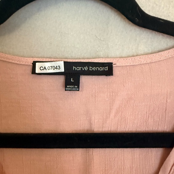 Harve Benard Blush Pink Blouse Gold Zipper Large - Picture 2 of 4